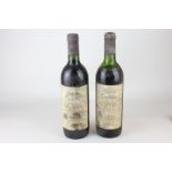 Two bottles of Chateau de Cadillac 1972 Bordeaux wine