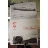 Airships/transport: Rare Graf Zeppelin Vein-Karte or wine menu, printed on a thick card stock with