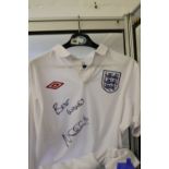 Football: West Ham Mark Noble signed replica England under 21 shirt.