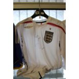 Football: England home shirt, signed by Michael Carrick.