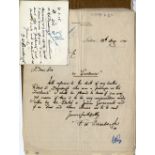 CUNARD: Rare archive of correspondence relating to the loss of Mr R. E. Dearbergh, a saloon