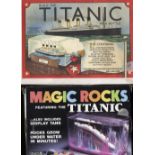 R.M.S. TITANIC: Two boxes of mixed models and related souvenirs. Plus seven Titanic and other