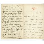 R.M.S. TITANIC: First Class passenger and victim Francis D. Millet, A.L.S handwritten letter over