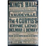 MARITIME: Rare early 20th cent. advertising theatre poster for Kings Hall, Gloucester for a