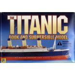 R.M.S. TITANIC: Rare Susan Hughes and Steve Santini Titanic book and submersible model, boxed and