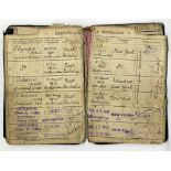 R.M.S. TITANIC - ASSISTANT BUTCHER CHRISTOPHER MILLS ARCHIVE: Christopher Mills's discharge book