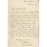 R.M.S. TITANIC - LILLIAN ASPLUND COLLECTION: A letter written in Swedish, Worcester 28th February