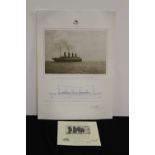 R.M.S. TITANIC: First Class passenger Jack Odell signed limited edition print of the last photo of