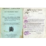 R.M.S. TITANIC: Collection of reprinted related documents and newspapers discovered at Sir Arthur