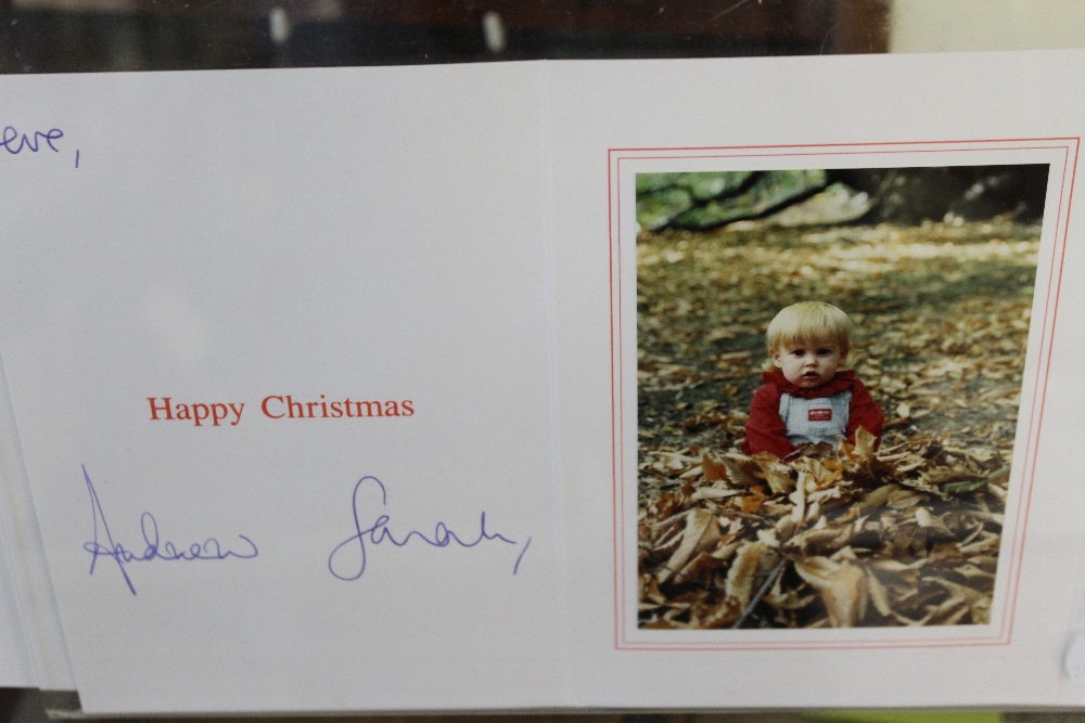 Royal ephemera: Signed christmas card from Prince Andrew and Sarah Ferguson. (2).