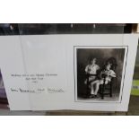 Royal memorabilia: Christmas card 1992 signed "From Charles and Diana".