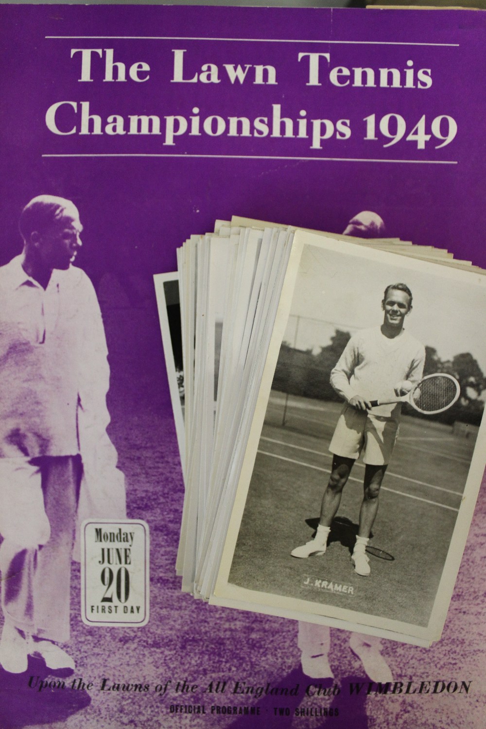 Tennis: Collection of Wimbledon programmes and some tickets from the 1949, 50, 51, 52, 53, 54, 55,