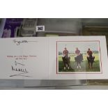 Royal memorabilia: Signed Christmas card HRH Prince of Wales "To you both,  Charles".