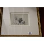 Edward William Cooke, pencil drawing "1st sketch at rustic" Jan 23rd 1835. Ex Sothebys Jan 20th