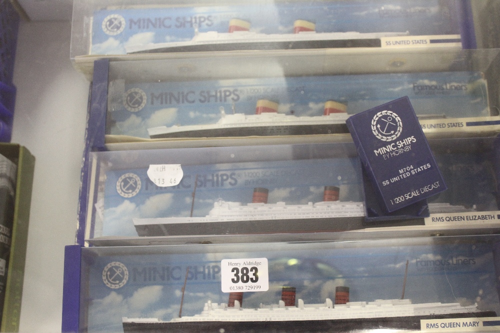 Toys: Minic Queen Mary Ocean Terminal Set. Plus Minic diecast models of the Queen Mary, Queen