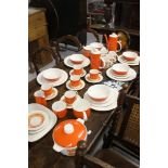 Royal Doulton Seville dinner and tea ware. Dinner plates 6 x 10", side plates 6 x 8", tea plates 6 x