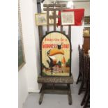 Late 19th/early 20th cent. Beech artist studio easel by Charles Roberson, London. Extends via two