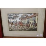 Geoffrey Sparrow 1954 watercolour "Meet of the Royal Buckhounds 1810" before the Inn of the Royal