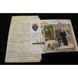 Militaria: Royal Navy Brigade James Charles Mills certificate of Service entry 1896 miniature group.
