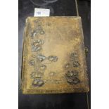 19th cent. Photo album. Fully illustrated with the four seasons incorporating a musical box.