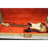 Musical instruments: 1995 Fender Stratocaster, sunburst with dazzle finger plate, signature Bernie