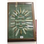 Shooting interest: American cartridge case display including Winchester, Remington, Smith &