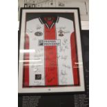 Sporting: Southampton Football team signed shirt. Framed and glazed.