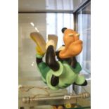 Disney: Rare 1980s oversize shop display figure of Goofy on his high trapeze. Complete with