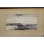 James McBay watercolour on paper "The Medway Rochester", signed and dated bottom right. Framed and