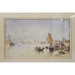 Joannes Vervleot Jnr watercolour of Venice. Framed and Glazed. 12ins. x 8ins.