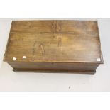 19th cent. Elm blanket box.