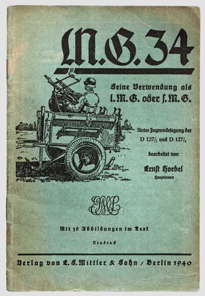 Dienstvorschrift zum MG 34   Dienstvorschrift "M.G. 34" unter Verwendung "D 127", bearbeitet von