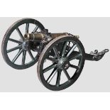 A model cannon, 19th century   Three-grooved bronze barrel in 20.5 mm calibre with cannon muzzle,