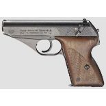 Mauser Mod. HSc, Wehrmacht, mit Tasche   Kal. 7,65 mm, Nr. 910978. Nummerngleich. Blanker Lauf.