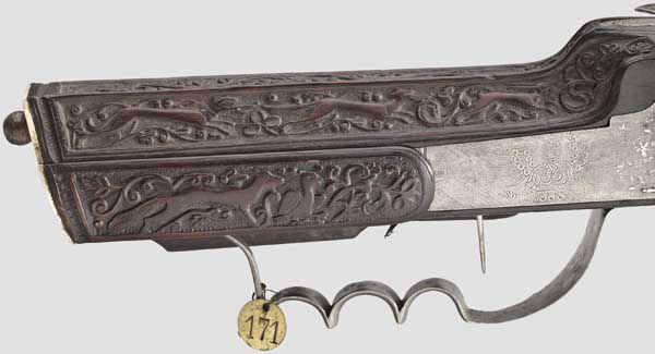 An Austrian de luxe wheellock rifle, Meister der Tierkopfranke (tr. "master of the animal-head - Image 5 of 8