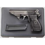 Astra Mod. 5000 "Constable I", in Box, mit Holster   Kal. .22 l.r., Nr. 1057458. Blanker Lauf.