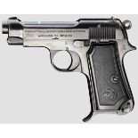 Beretta Mod. 34, mit Tasche   Kal. 9 mm kurz, Nr. 940761. Nummerngleich. Fast blanker Lauf.