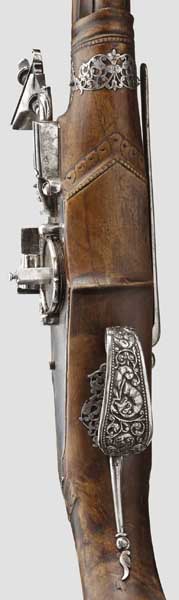 An Italian wheellock pistol, circa 1650   Octagonal, after baluster twelve-fold faceted barrel - Image 3 of 4