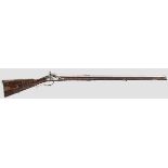 An Italian flintlock shotgun, circa 1760   Smooth octagonal barrel in 15 mm calibre, on barrel top