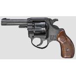 Revolver Röhm RG 14, Exportversion   Um 1955. Kal. .22 l.r., Nr. L607406. Blanker Lauf, Länge 3".