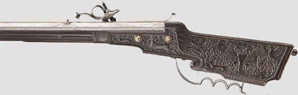 An Austrian de luxe wheellock rifle, Meister der Tierkopfranke (tr. "master of the animal-head - Image 2 of 8