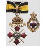 Militär Verdienst-Orden 3. Klasse (Kommandeur) und Ehrenzeichen der Rot-Kreuz-Gesellschaft