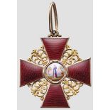 Orden der Heiligen Anna - Kreuz 1. Klasse von 1870   Feinste, in mehrfarbigem Gold gearbeitete