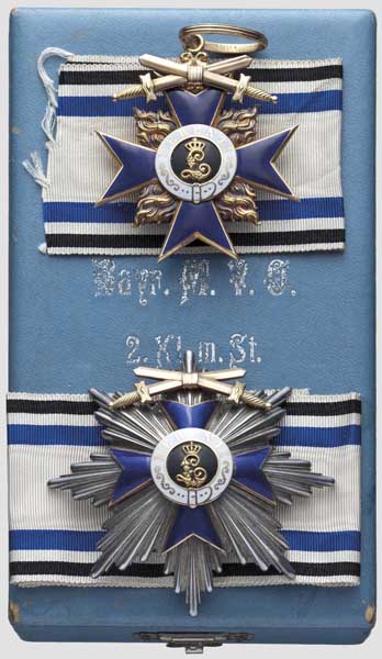 Admiral Hermann Jacobsen - Königreich Bayern - Militär Verdienst-Orden 2. Klasse mit Stern und mit
