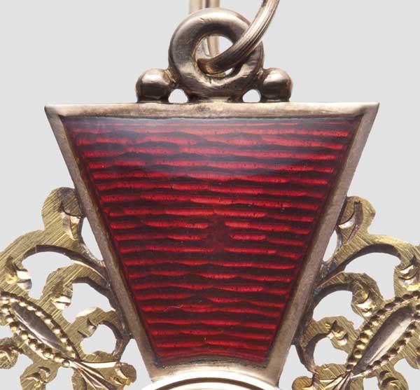 Orden der Heiligen Anna - Kreuz 1. Klasse von 1870   Feinste, in mehrfarbigem Gold gearbeitete - Image 4 of 5
