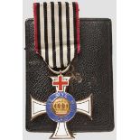 Kronenorden 3. Klasse mit dem Roten Kreuz am Erinnerungsband   Frühe, elegante Anfertigung mit