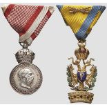 Orden der Eisernen Krone - 3. Klasse mit Kriegsdekoration und Schwertern   Aus vergoldeter Bronze