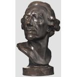 Heinrich Friedrich Dietzsch (1882 - 1956) - Bronzebüste Friedrich der Große   Büste aus Bronze,