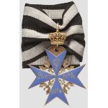 Orden Pour le Mérite - Sammlerkopie mit Krone, Rothe-Fertigung   Aus vergoldetem Silber