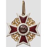 Orden der Krone von Rumänien 1. Modell (1881 - 1932) - Kommandeurkreuz in Echt-Gold-Ausführung